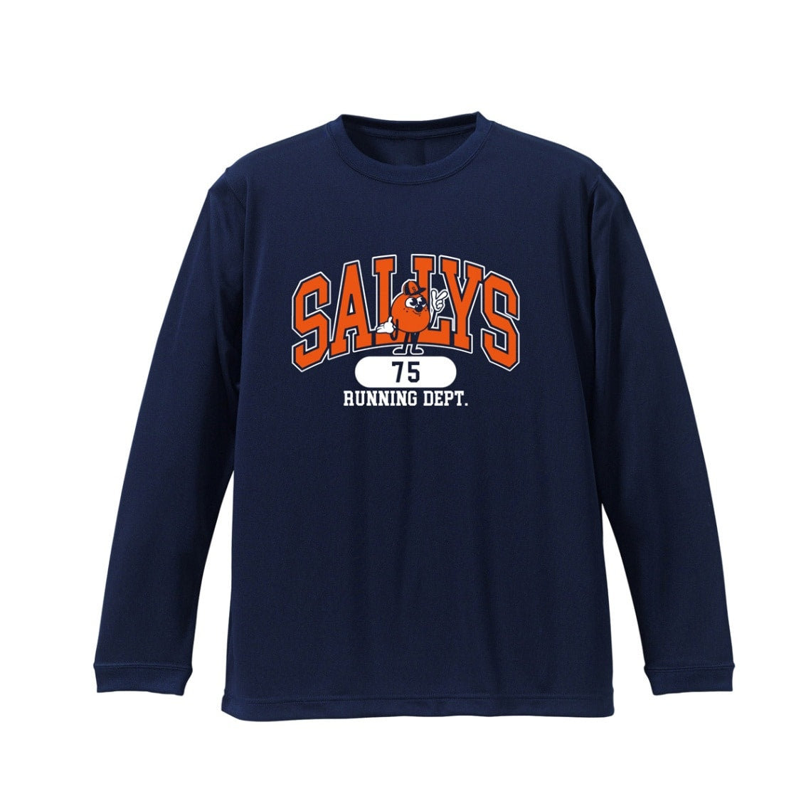 SALLYS RUNNING DEPT. オリジナルロングスリーブTシャツ 「College Logo Edition」