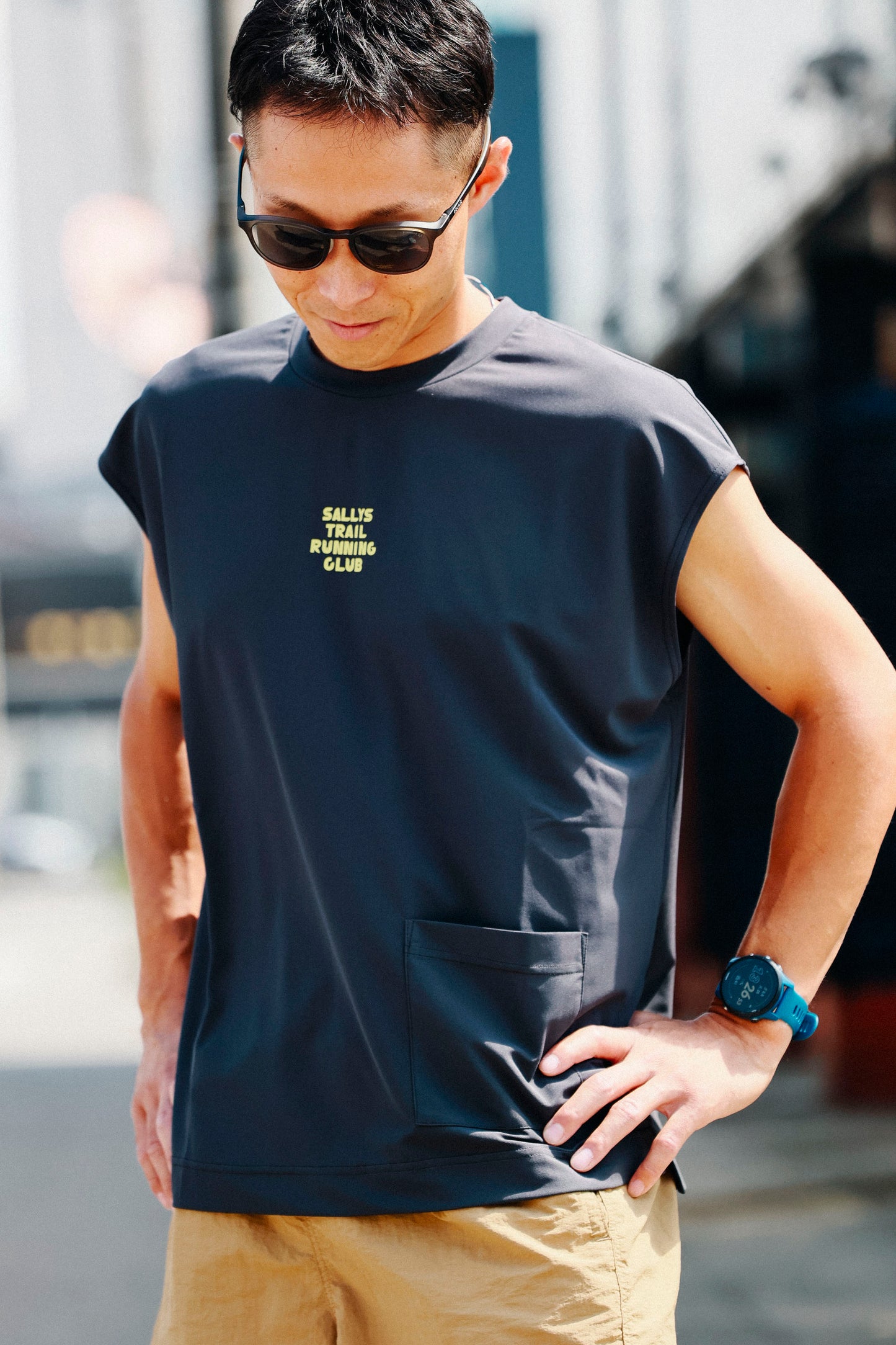 TANNUKI Rectangle T SALLYS TRAIL RUNNING CLUB : Color Charcoal