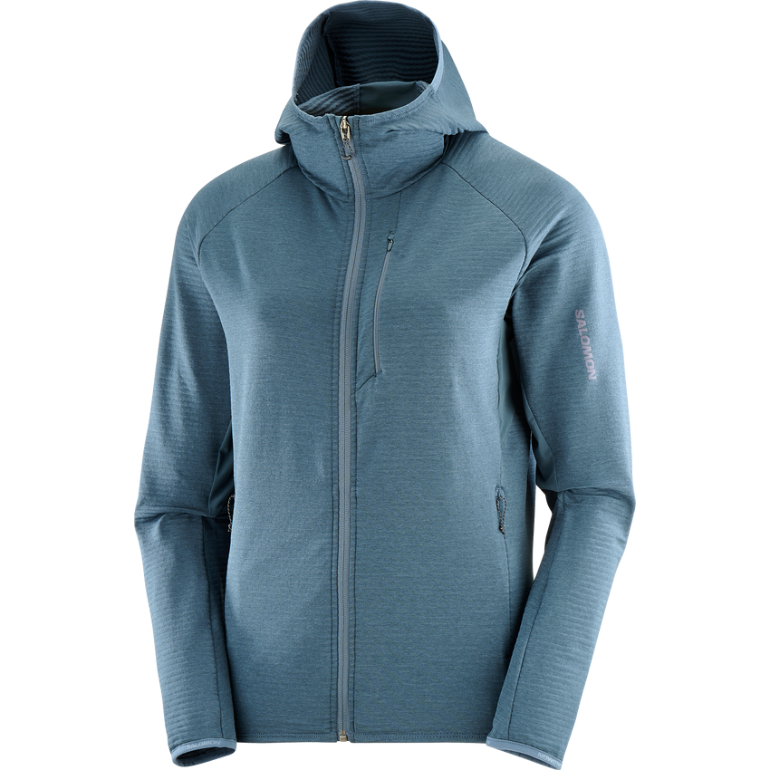 SALOMON ESSENTIAL LIGHTWARM 女性用ミドルレイヤージャケット(フード付)