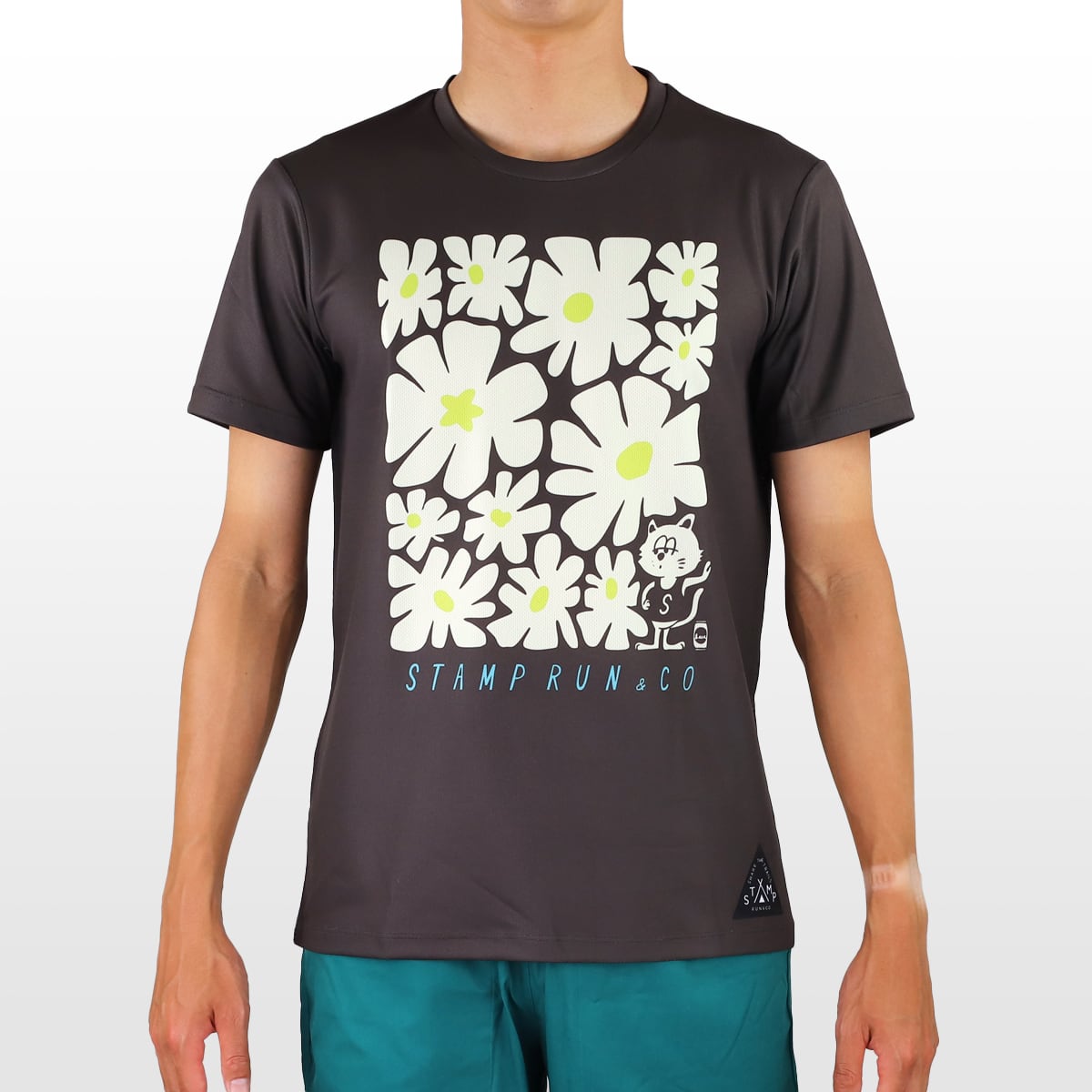 STAMP GRAPHIC RUN TEE (FLOWER)