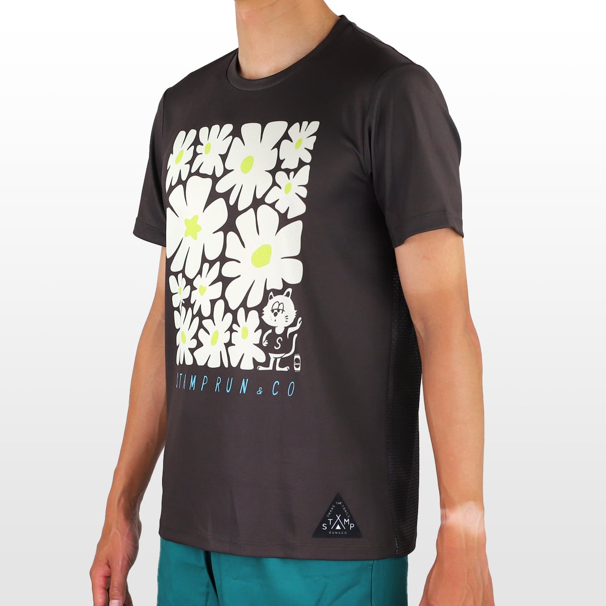 STAMP GRAPHIC RUN TEE (FLOWER)