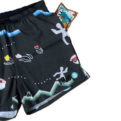 STAMP 3 POCKET SHORTS（TOYAMA SYMBOLS / BLACK）