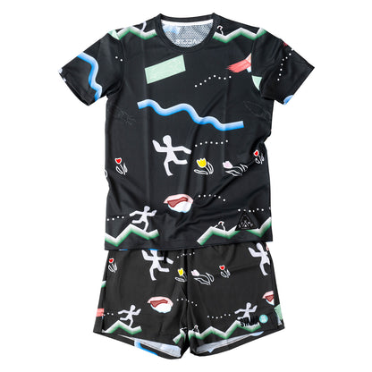 STAMP 3 POCKET SHORTS（TOYAMA SYMBOLS / BLACK）