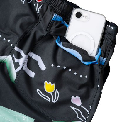 STAMP 3 POCKET SHORTS（TOYAMA SYMBOLS / BLACK）