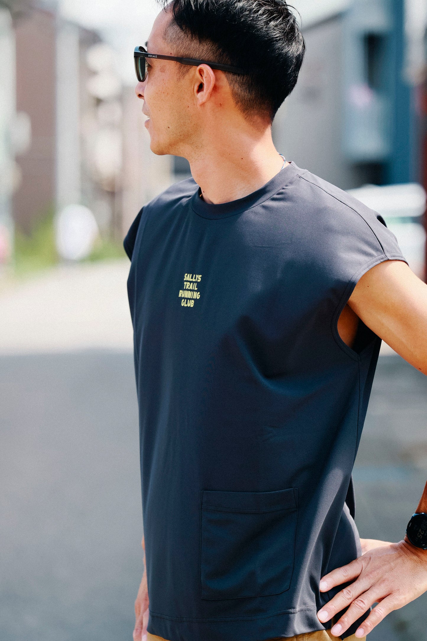 TANNUKI Rectangle T SALLYS TRAIL RUNNING CLUB : Color Charcoal