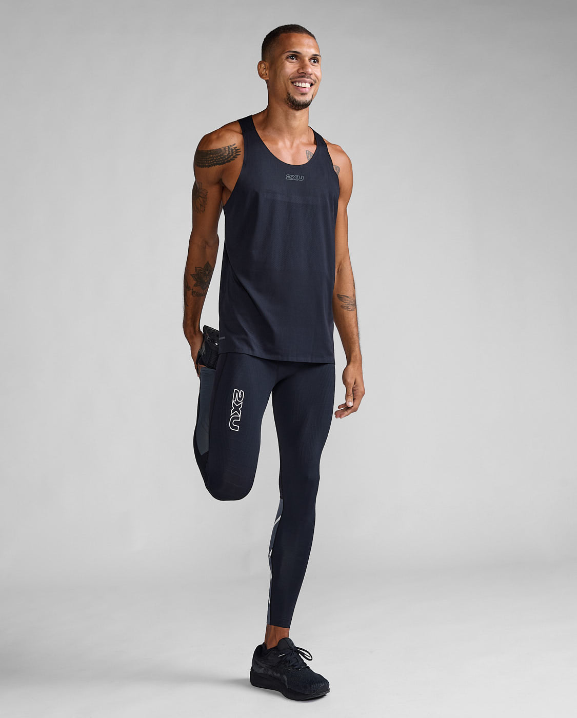 2XU メンズ ライトスピード リアクト コンプレッションタイツ MA7049B BLK/WRF