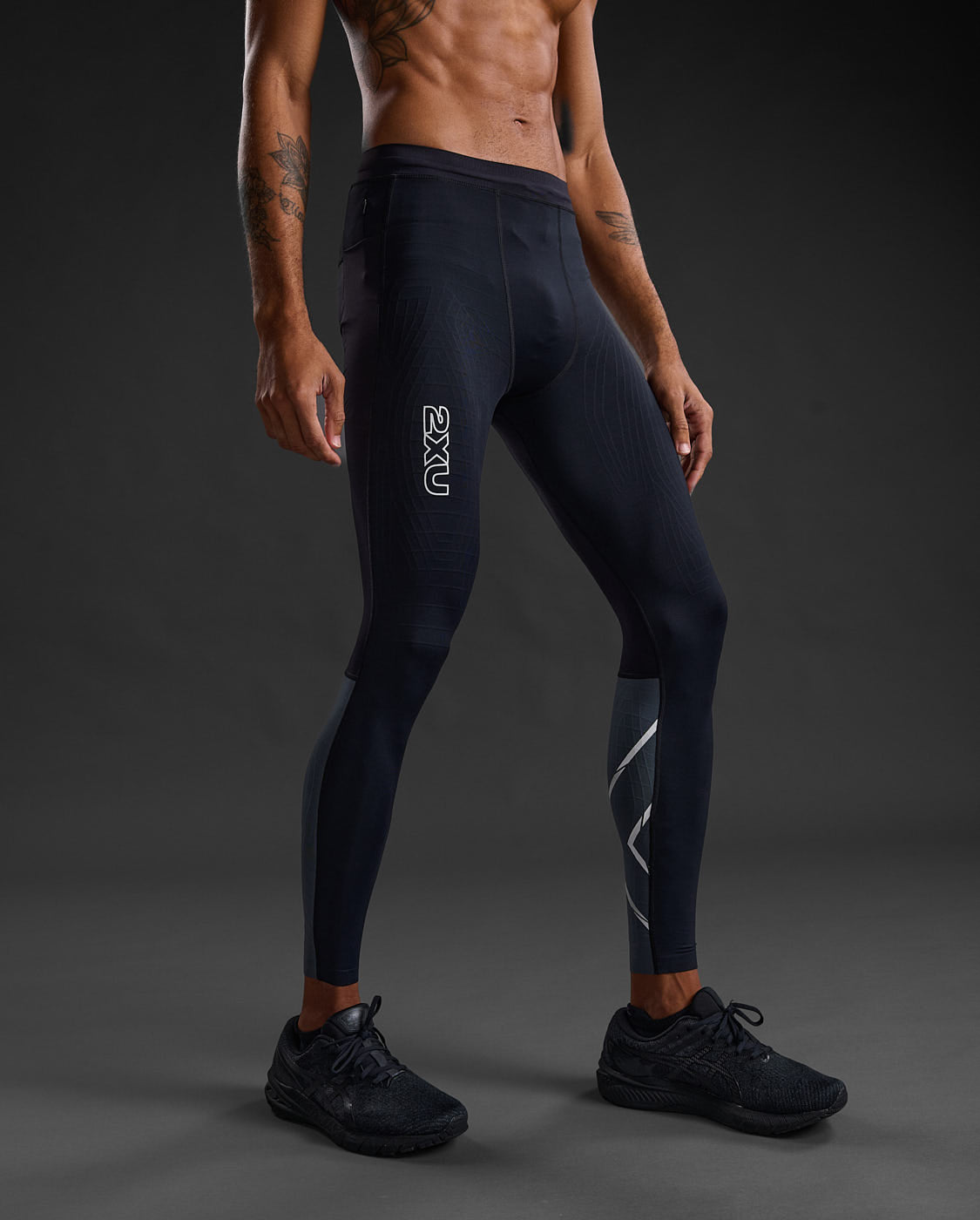 2XU メンズ ライトスピード リアクト コンプレッションタイツ MA7049B BLK/WRF