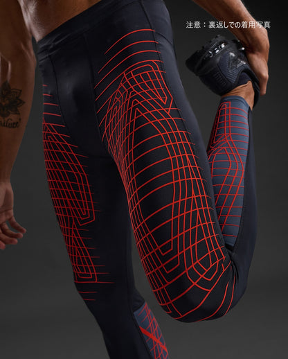 2XU メンズ ライトスピード リアクト コンプレッションタイツ MA7049B BLK/WRF