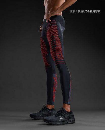 2XU メンズ ライトスピード リアクト コンプレッションタイツ MA7049B BLK/WRF