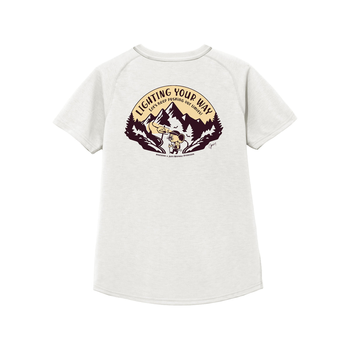【milestone & Jerry Marquez production】milestone Original T-Shirt Canvas "Let's Keep Pushing Our Limits!"