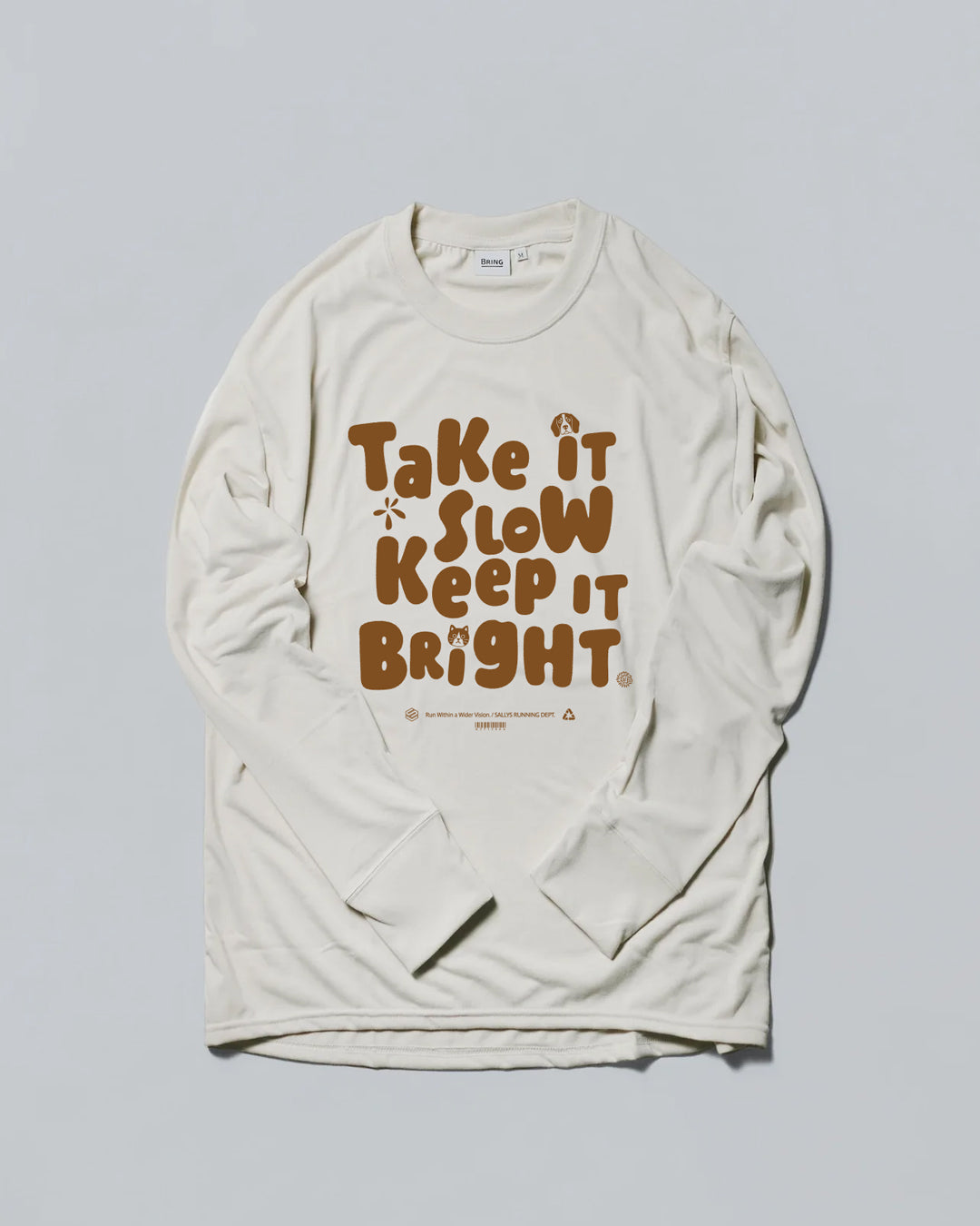 SALLYSオリジナル KEEP IT BRIGHT LS TEE (BRING製) – SALLYS RUNNING DEPT.